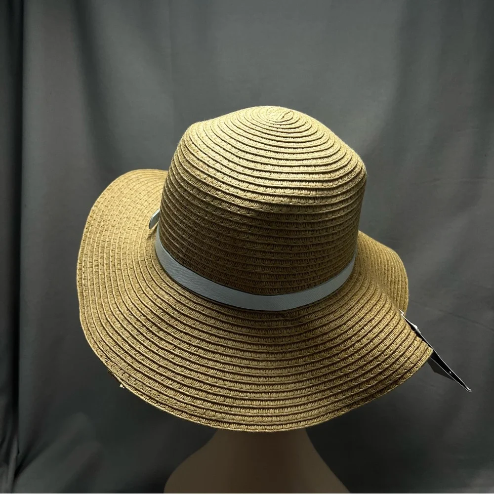 Haute Hippie Girls‎ Paper Straw Hat Easter Summer Beach Vacation with White Band